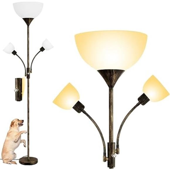 Tree Floor Lamp, Standing Lamp, 9W Torchiere Floor Lamp with Reading Lamps - Picture 7 of 7